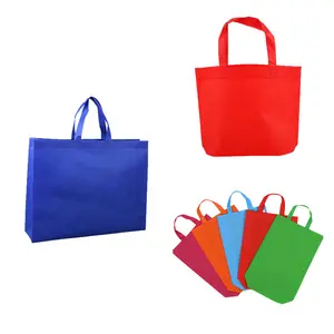 Eco-friendly recycled pla nonwoven fabric 100% biodegradable, non woven carry tote bags reusable grocery shopping bags/