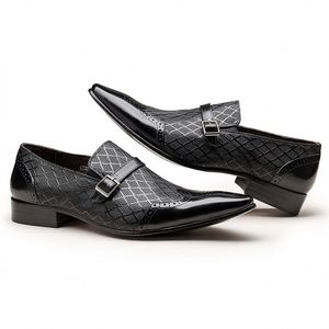 Chaussures Oxford tendance OMDE pour hommes, à bout pointu, en cuir véritable, pour l'automne, chaussures habillées, augmentant la taille, tailles 37-45, décontractées, imperméables - Product Image 3