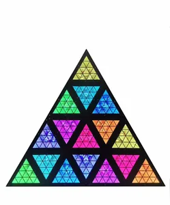 Dj lights led club triangular prism shape led triangular background matrix light