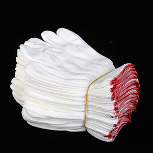 White 13-Needle Nylon Work <b>Gloves</b> Plain Non-Disposable For Formal And Casual Wear Four Seasons Use - Product Image 4