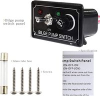 Panneau d'interrupteurs à bascule 12V 5A, interrupteur à bascule LED marche/arrêt IP65 avec borne à vis pour pompe de cale de bateau