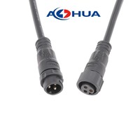 Éclairage paysager 2-3Pin connecteur de câble mâle femelle étanche M16 fil à fil IP65 prise étanche moulé faisceau de câbles LED