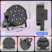 Projecteur PAR RGB 36 LED 36W avec télécommande pour éclairage de scène, idéal pour fêtes, discothèques, DJ et KTV