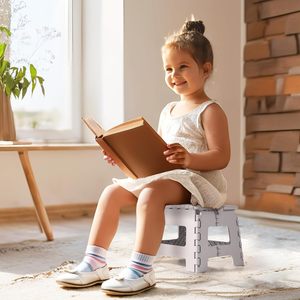 Best Selling Practical Folding <b>Step</b> <b>Stool</b> Anti-Slip Durable Non-Slip Plastic for Home School Hall Entry Apartment - Product Image 2