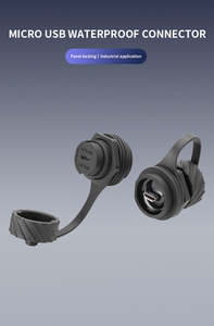 LSHITECH M20 IP67 <span class=keywords><strong>Prise</strong></span> femelle <span class=keywords><strong>micro</strong></span> <span class=keywords><strong>USB</strong></span> <span class=keywords><strong>à</strong></span> montage sur panneau pour l'automatisation industrielle OEM Échantillon rapide - Product Image 5