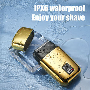 Afeitadora Eléctrica Para Hombres De Doble Hoja De Alta Calidad Rasuradora IPX6 a Prueba De Agua Mini Pantalla LED La <span class=keywords><strong>Mejor</strong></span> Herramienta De Afeitado Para Barbería Alimentación USB - Product Image 5