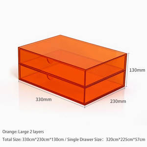 خزانة مستحضرات التجميل والمجوهرات ، ألوان مخصصة من الدرجة 2 ، الطبقة 3 شفافة - Product Image 2