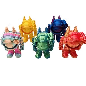 Figurine robotique aérospatiale volante en PLA imprimée en 3D, en forme d'œuf, couleur dégradée, jouet de décompression, pour maternité et veilleuse - Product Image 5