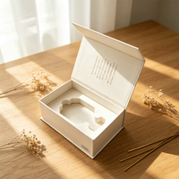Boîte à livre personnalisée écologique de luxe avec fermeture magnétique |   Boîte rigide en papier d'art avec couvercle intérieur imprimé pour parfum, cosmétique, cadeau
