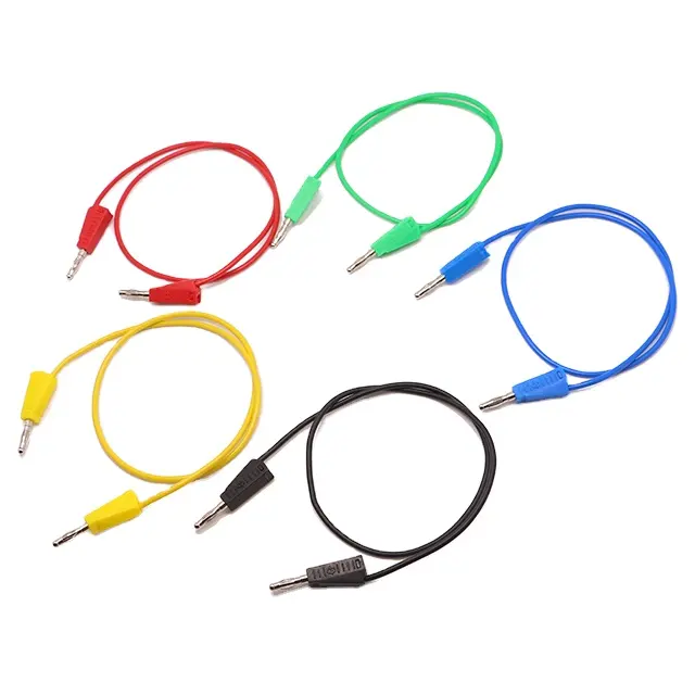 4mm Stackable Banana to Banana Plug Soft Cable Lead for Multimeter 5 Colours