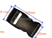 Boucle de ceinture en plastique légère et durable de 10 mm/15 mm/20 mm/25 mm, accessoires professionnels pour sacs, boucle à dégagement rapide, cordon de fixation latérale