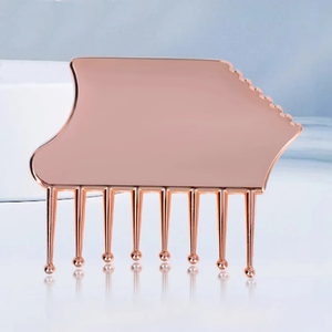 Planche de massage Gua Sha tendance en métal, peigne de massage en alliage de zinc pour le cuir chevelu et outil de beauté Gua Sha pour le visage - Product Image 4