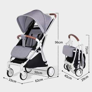 Nouveau Style bébé <span class=keywords><strong>poussette</strong></span> assis fonction de mensonge <span class=keywords><strong>Triple</strong></span> pli tige de traction Ultra léger Portable <span class=keywords><strong>poussette</strong></span> de poche - Product Image 1