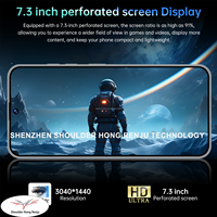 POVA7 Pro 16G+1TB Android 15 7.3 pouces Navigation GPS Double carte SIM 5G mondial Téléphone Écran perforé Longue autonomie de la batterie ODM/OEM
