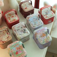 Boîtes en fer blanc carrées personnalisées de qualité alimentaire avec poignée, pour emballage de bonbons, chewing-gums et cadeaux – Vente en gros directe usine