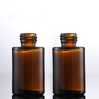 Flacon compte-gouttes en verre ambré dépoli transparent à épaule plate 20ml 30ml 50ml 100ml pour huiles essentielles et sérums, avec pipette, certifié GMP, sérigraphié