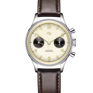1963 Panda Pilot Chronograph Watch Men 40mm Sapphire Senior ST1901 Mechanical Wristwatches Retro <b>Clock</b> Reloj Hombre - Product Image 1