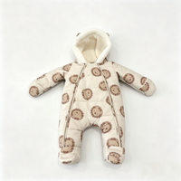 Combinaison de cosplay pour filles, pyjama d'hiver pour bébé avec capuche tête d'animal et fermeture éclair longue pour tout-petit