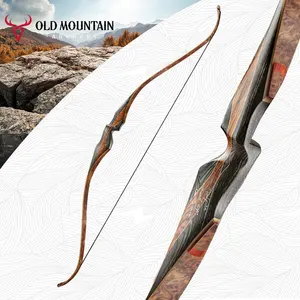 Vendita calda Old Mountain Sniper 60 pollici arco da tiro con l'arco in legno di carbonio arco tradizionale tiro con l'arco arco ricurvo