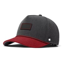 Gorra de Golf Curva Impermeable de 5 Paneles Personalizada, 100% Poliéster Dobby, Gorra Trucker Perforada con Corte Láser, Gorra de Golf con Cierre a Presión