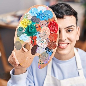 LISI Artist Oval Oil Paint Paleta de <span class=keywords><strong>madera</strong></span> para paletas de arte Mezcla de colores - Product Image 5