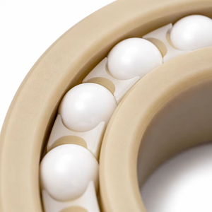 6003 PEEK Deep Groove Ball <b>Bearing</b> 17x35x11mm PEEK Rings Zirconia Ceramic Balls PEEK/PTFE Cage - Product Image 2