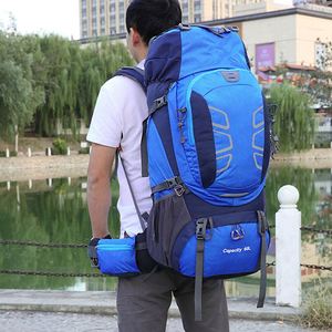 Venta al por mayor de fábrica impermeable de gran capacidad montañismo Camping bolsa de viaje senderismo mochila 60l senderismo mochila - Product Image 2