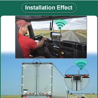 Caméra de recul sans fil 7'' AHD avec écran tactile numérique DVR, vision nocturne IR, enregistrement, moniteur WiFi 4 canaux pour camion/remorque/bus/camping-car