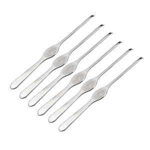 Spiedini per frutti di mare, confezione da 6, in acciaio inossidabile per grigliare e cucinare - Product Image 1