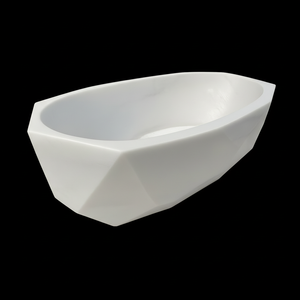 อ่างอาบน้ำแบบแข็งทรงรีอิสระอ่างอาบน้ำทำจากเรซินหินผิวเรียบสำหรับห้องน้ำ - Product Image 1