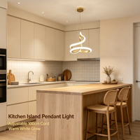 Lampe suspendue LED FGD 2027 Small Lustre Luxury, réglable en hauteur, 1m, 30W, haute luminosité, luminaire de plafond pour la maison