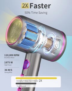 ไดร์เป่าผมและเครื่องหนีบผมพับได้ 2000 วัตต์ พร้อมไอออนลบและดิฟฟิวเซอร์ สำหรับใช้งานกลางแจ้ง - Product Image 3
