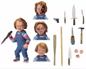 Produk Pabrik Oem boneka hantu Chucky PVC figur Anime mainan Film kartun baik orang Chucky figur mainan bergerak boneka Chucky