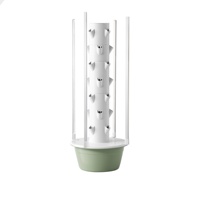 Système de Jardin Vertical Aéroponique et Hydroponique pour Intérieur, avec Tour de Culture et 5 à 13 Niveaux, Lumières LED en Option