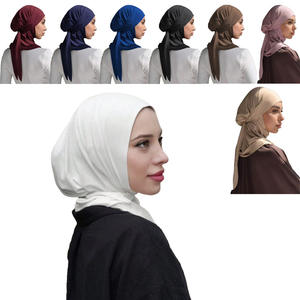 Gorro interior de turbante listo para usar malasio con lazo en la espalda para mujer musulmana Hijab Premium Kerudung Instant Hijab <span class=keywords><strong>Bergo</strong></span> - Product Image 2