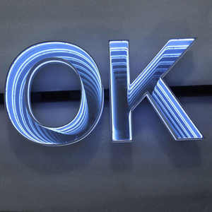 Su misura LED abisso Infinity lettere specchio distinto per interni esterni appendere pubblicità scatole di luce decorativa caratteristica - Product Image 6