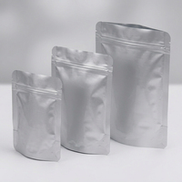 Sacs refermables en aluminium Mylar de 0,16 mm résistants à l'humidité avec encoche de déchirement pour l'emballage alimentaire et de compléments alimentaires