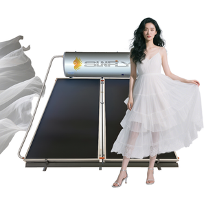 Chauffe-eau solaire sous pression 200L 300L, système de chauffe-eau solaire à collecteur à plaque plate, panneau plat, réservoir en acier de couleur - Product Image 3