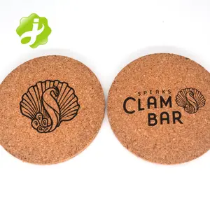 Round Absorbent Printing Blank Cork Coasters For Drinks Wooden Mats 100% Natural Cork Bulk Farmhouse Coasters Custom Set