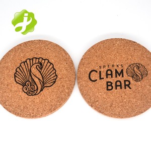 Posavasos de <span class=keywords><strong>corcho</strong></span> en blanco con impresión absorbente redonda para bebidas esteras de madera 100% posavasos de granja a granel de <span class=keywords><strong>corcho</strong></span> Natural Conjunto personalizado - Product Image 2