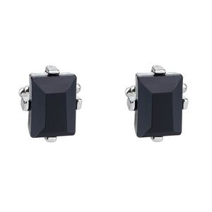 Gemelli quadrati tempestati di diamanti di alta qualità da uomo d'affari gemelli da uomo semplici e alla moda della camicia - Product Image 4