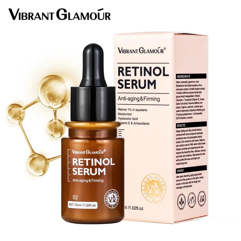 Stretch GLAMOUR Serum Retinol pelembab pemutih mengencangkan memudarkan garis halus Serum Wajah Retinol anti-keriput anti-penuaan