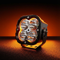 Feux de route LED 80W 5 pouces avec halo ambre, projecteurs combinés spot et flood pour 4x4 UTV