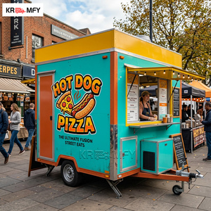 USA Outdoor Towable Ice Cream Trailer with Fiberglass & Aluminum Multifunctional Snack Food Cart <b>for</b> Sale - Product Image 3