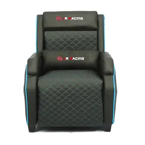 Cadeira de couro de pu ergonômico, sofá gamer único com colchão