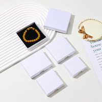 Caja de Joyería Cuadrada de Cartón con Tapa y Base de 1.6CM para Collar, Pulsera, Pendientes y Anillo
