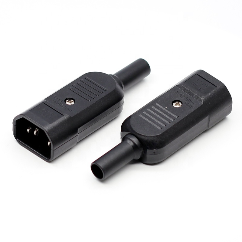 Adaptateur Prise IEC C13 Vers C14 – 250V 10A, 3 Broches, Montage Panneau (Neuf, Uxcell)