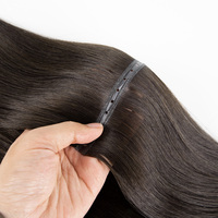 Extensiones de Cabello Humano al por Mayor 100% Ruso Virgen Remy Invisible Sin Costuras Doble Trama Sin Barba Genius Butterfly Weft