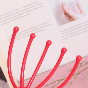 Five Claw Scalp Massager Red Plastic Mini Head <b>Massage</b> <b>Tool</b> For Relaxation - Product Image 3