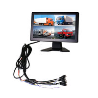 10.1 pouces 4G surveillance à distance Machine intégrée à quatre voies camionnage commercial Mobile Dvr 4g moniteur de voiture de camion